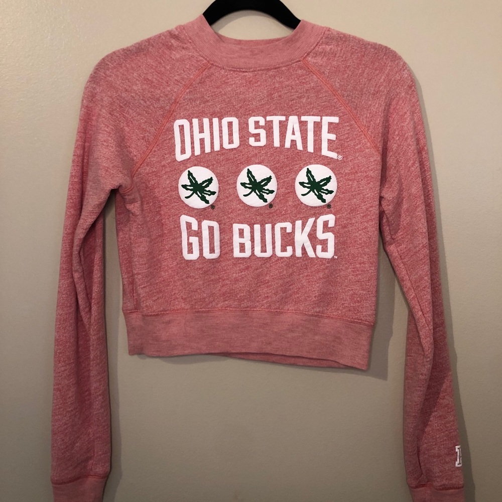 COPY - PINK Ohio state crop sweater